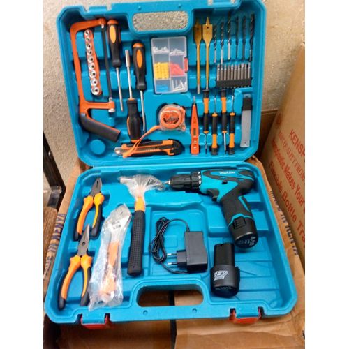 Makita Accessories 12V Cordless 2 Battery Electric Drill With LED Tool Set