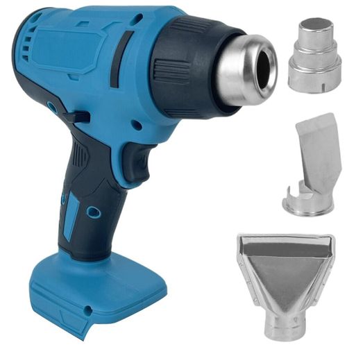 Cordless Handheld Hot Air Gun 2500W Electric Air Heater W/ 3 Nozzles Electric Heat Gun For 18V Lithium Battery Power Tool