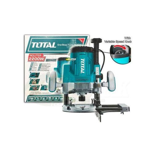 TOTAL TOTAL, TR111226 Plunge Industrial Router 2200W Wood Working Router