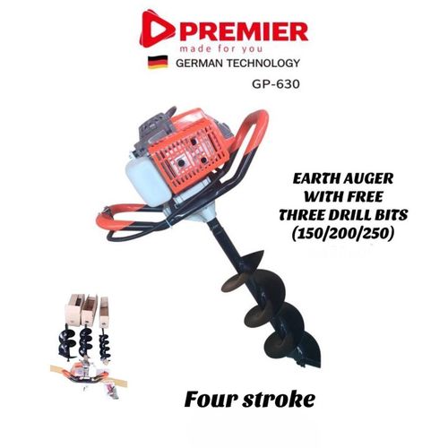 Premier Earth Auger With Free Drill Bits Tree Plant Hole Digger 4 Stroke Petrol Engine