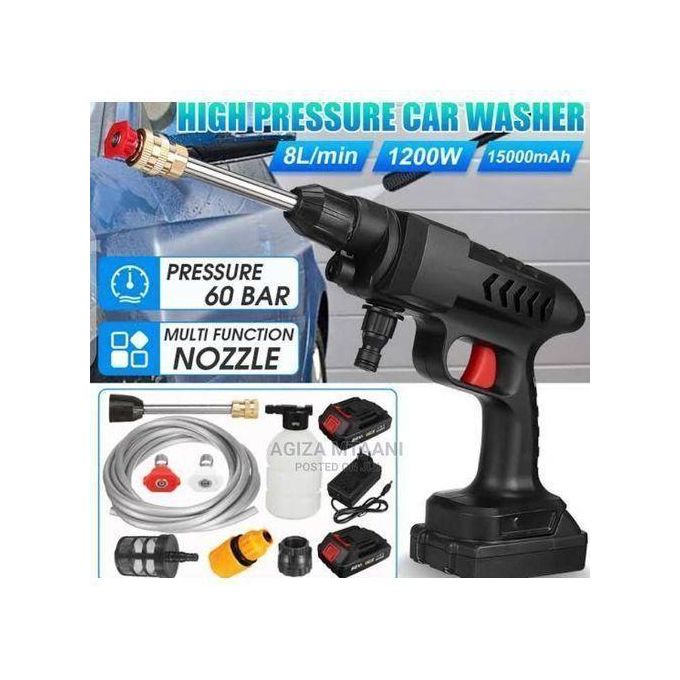 High Pressure Powerful Cordless Car Washing Machine with spare battery