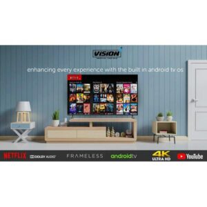 Vision Plus 65'' 4K ULTRA HD FRAMELESS VIDAA V SERIES SMART TV, YOUTUBE, NETFLIX