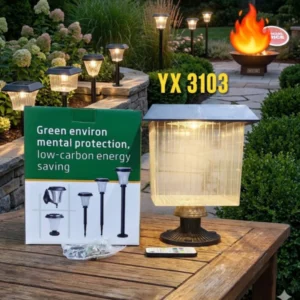 YX 3103 Solar Garden Pillar Lights