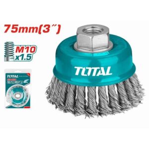 Total 75mm Wire Cup Brush, 3" (TAC32031)