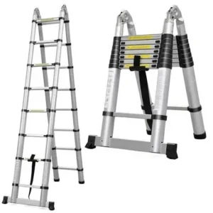 2.5M + 2.5M(5m) Heavy Duty Double Aluminium Telescopic Ladder