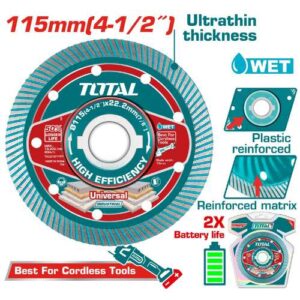 Total 115mm Ultra-thin Diamond Disc With Flange (TAC2151151)