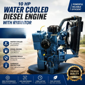 10HP Water-Cooled Diesel Engine with Radiator