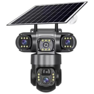 3 Lens AOV AI Smart Solar Camera with Siren, 4G & eSIM
