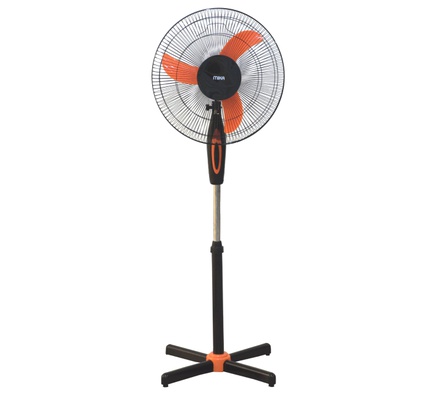 Mika-Stand-Fan-Orange-Black