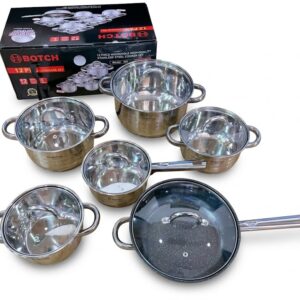 Botch 12-Piece Stainless Steel Cookware Set