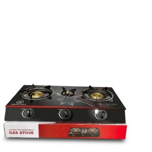 SmartPro 3 Burner Tempered Glass Top Gas Stove