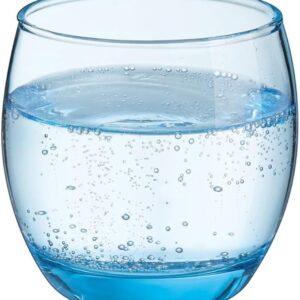 Salto Blue Round Glass Cup