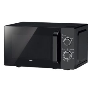 Mika 20L Manual Microwave Oven with 5 Power Levels, Black