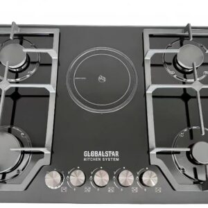 Globalstar GS-5G22 5-Burner Built-In Hob (4 Gas + 1 Electric)