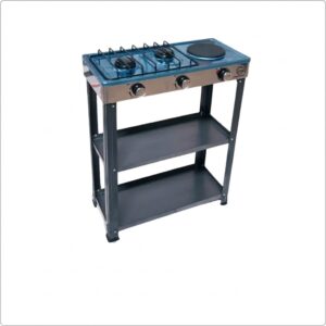Eurochef EC-6073 2+1 Deluxe Stainless Steel Gas and Electric Stove with 2 Gas Burners