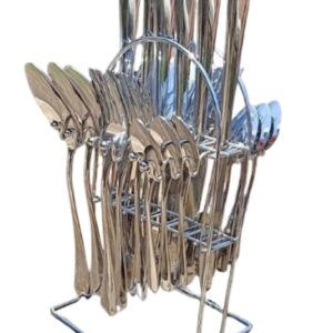 24 Pcs Stainless Steel Cutlery Set with Stand