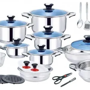 30Pcs Marwa Germany Stainless Steel Cookware Set (Induction Enabled)