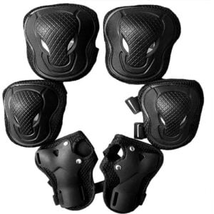 Kids Protective Gear 6 in 1 Set with Knee Pads, Elbow Pads and Wrist Guards D-023