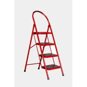 HSL4 (4 Step) Household Steel Red Ladder