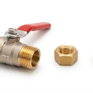 BTALI 1/4" Brass Ball Valve with Nut and Nipple