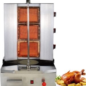 3 Burner Commercial Stainless Steel Gas Shawarma Machine