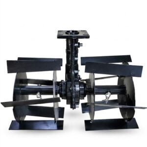 Heavy Duty Cross Blade Weeder and Tiller Attachment for Brush Cutters