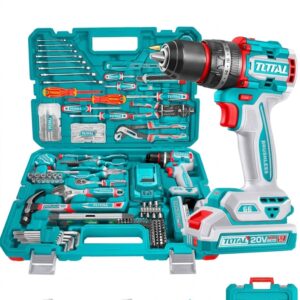 Total THKTHP42187 218Pcs Combination Tools Set with 20V Brushless Impact Drill