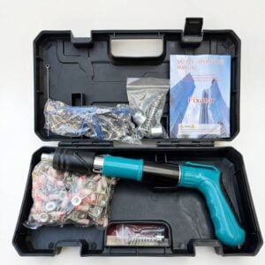 Concrete Nail Gun Kit with Fastening Nails, Safety Goggles and Carry Case