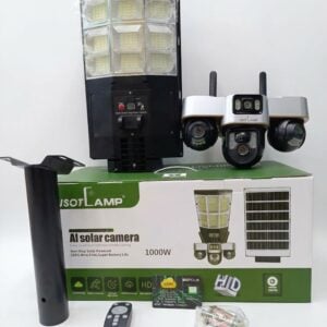 JsotLamp 1000W AI Solar Street Light with 4G Triple Lens 3 PTZ Camera